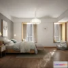 1376219 - Bedroom 3D Interior Scene - Japanese Style - 032 3D Max