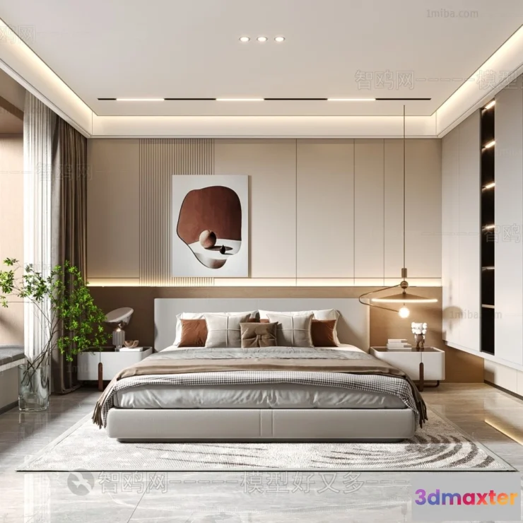 1376271 - Bedroom - Villas 3D Interior Scene - 3D Models - 132 3D Max