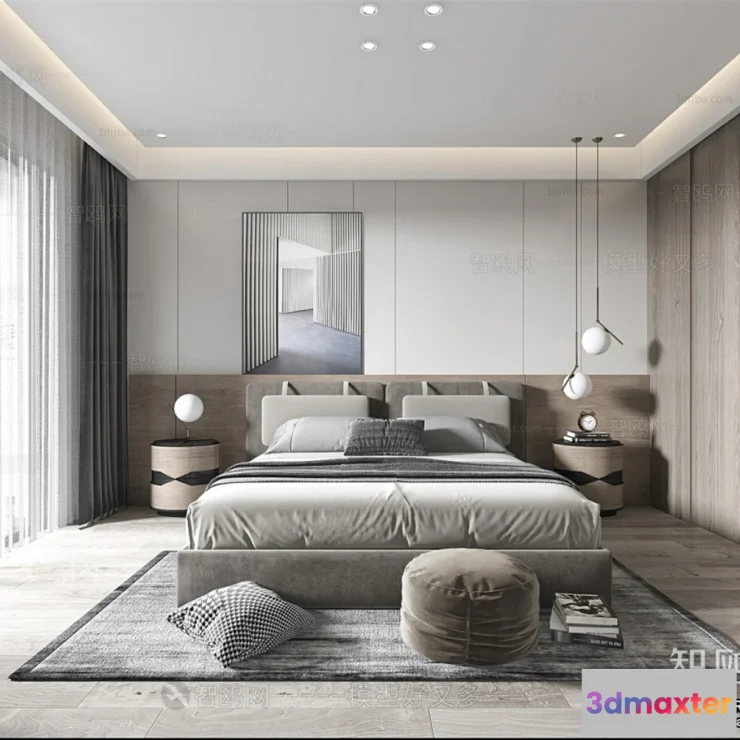 1377483 - Bedroom - Modern Style Interior 3D Scenes - 036 3D Max