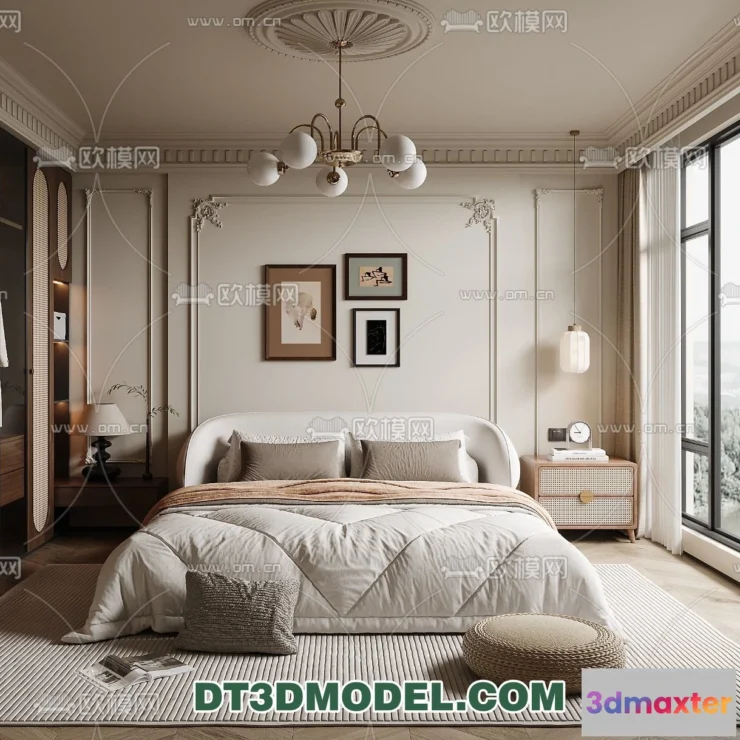 1381480 - Bedroom - France Style - Interior 3D Scene - 059 3D Max