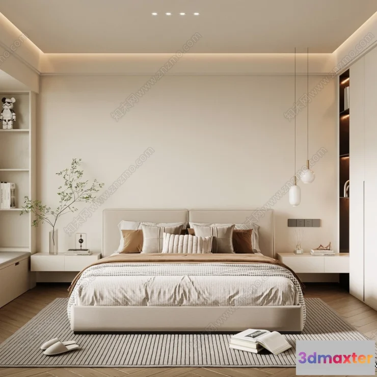 1385256 - Bedroom - 3D Interior Scenes - Modern Style - 3D Models - 006 3D Max