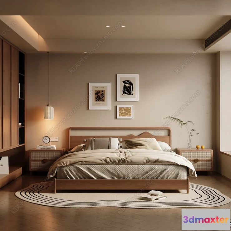 1385529 - Bedroom - 3D Interior Scenes - Modern Style - 3D Models - 010 3D Max