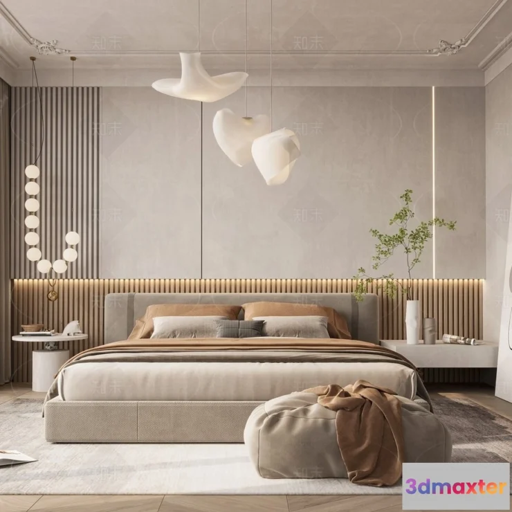 1385643 - Bedroom - 3D Interior Scenes - Modern Style - 3D Models - 012 3D Max