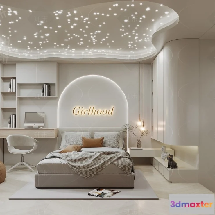 1385767 - Bedroom - 3D Interior Scenes - Modern Style - 3D Models - 014 3D Max