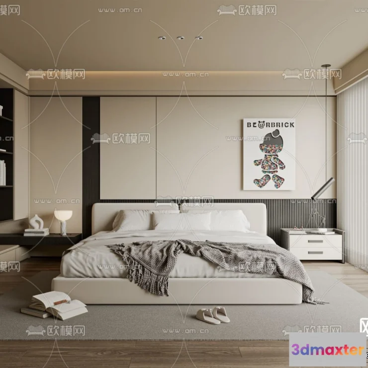 1385967 - Bedroom - 3D Interior Scenes - Modern Style - 3D Models - 017 3D Max