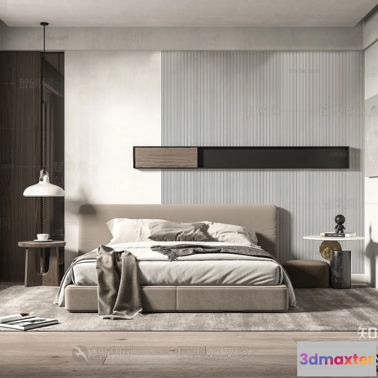 1385985 - Bedroom - Minimalist Style - 3D Interior Scene - 091 3D Max