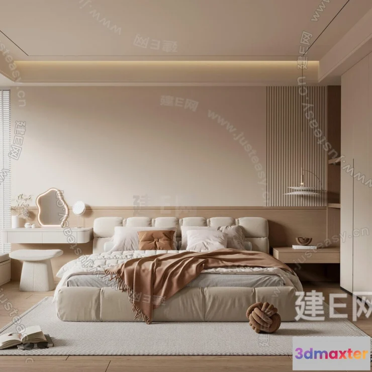 1386039 - Bedroom - 3D Interior Scenes - Modern Style - 3D Models - 018 3D Max