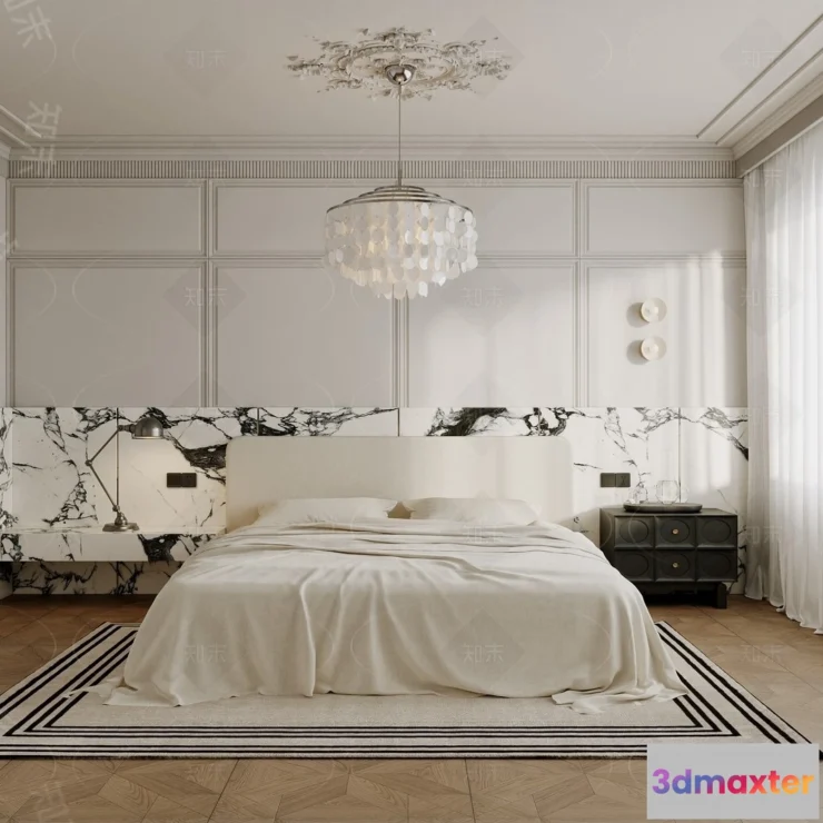 1386851 - Bedroom - 3D Interior Scenes - Modern Style - 3D Models - 030 3D Max