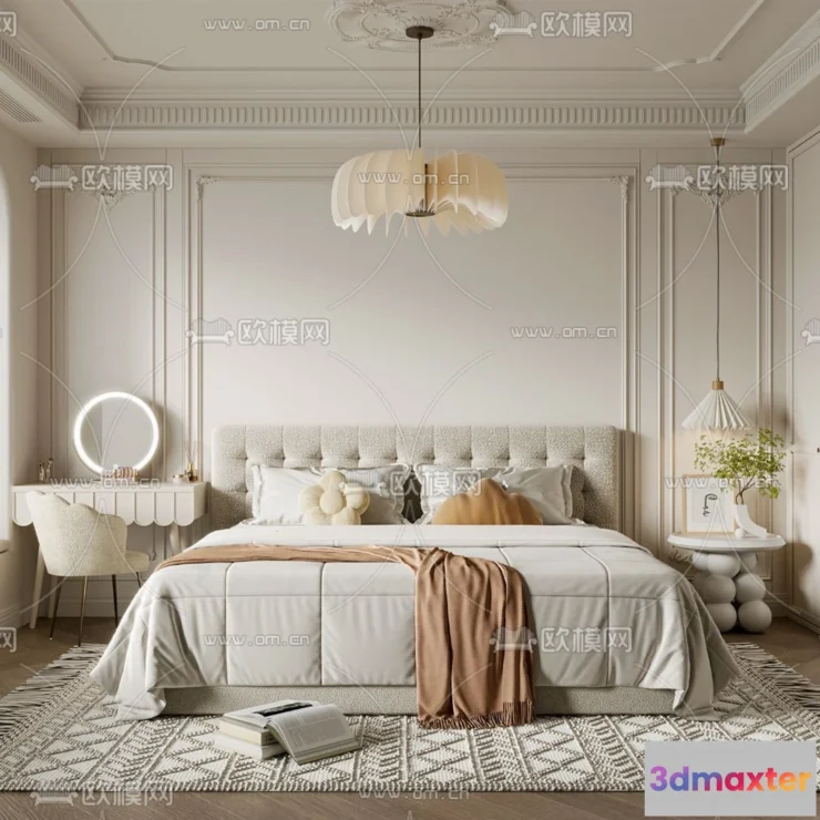 1386977 - Bedroom - 3D Interior Scenes - Modern Style - 3D Models - 032 3D Max