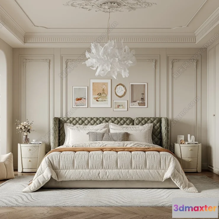 1387039 - Bedroom - 3D Interior Scenes - Modern Style - 3D Models - 033 3D Max