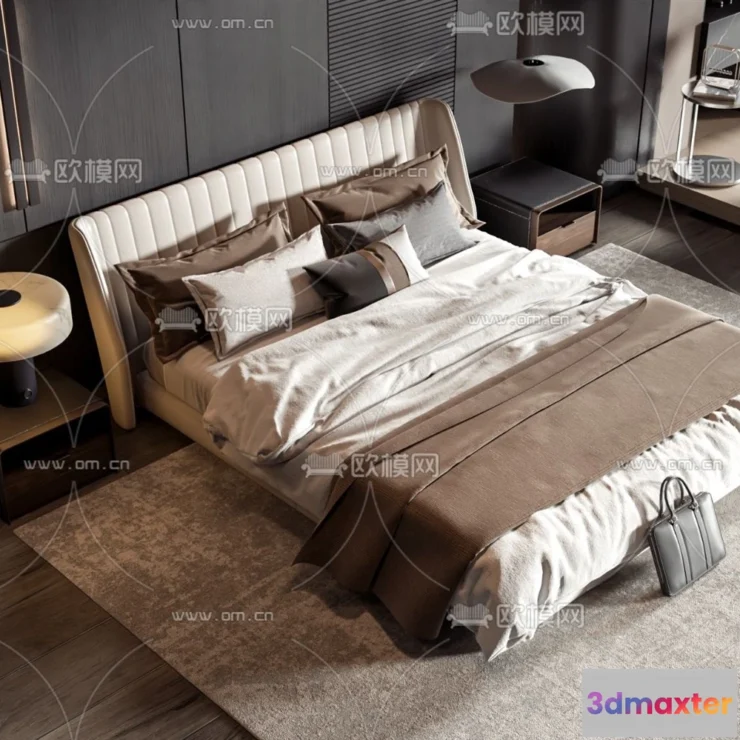 1387165 - Bedroom - 3D Interior Scenes - Modern Style - 3D Models - 035 3D Max