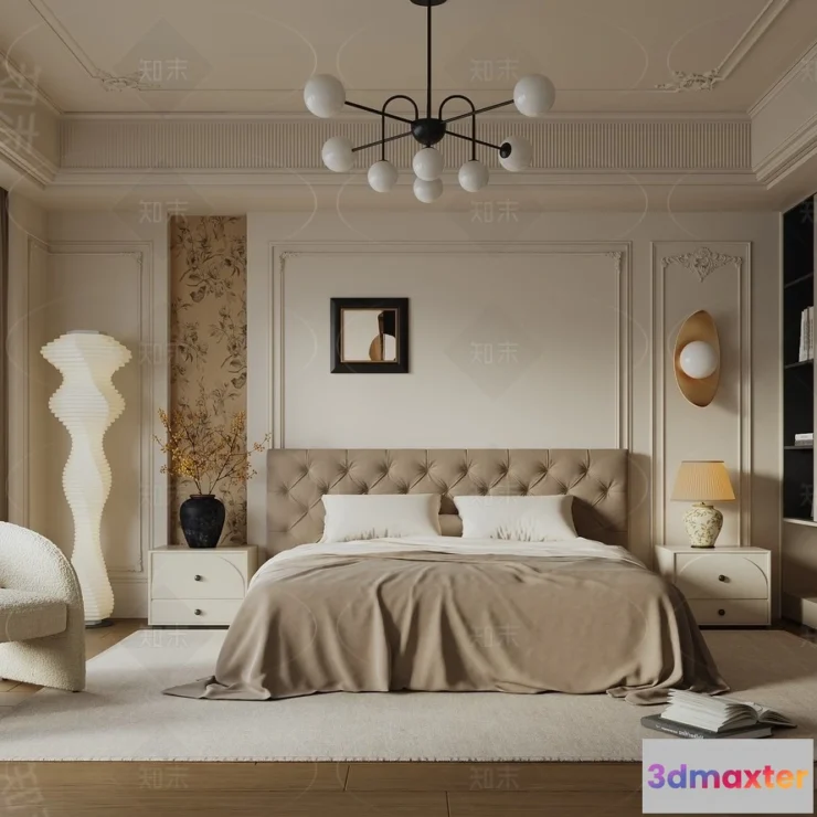 1387565 - Bedroom - 3D Interior Scenes - Modern Style - 3D Models - 041 3D Max