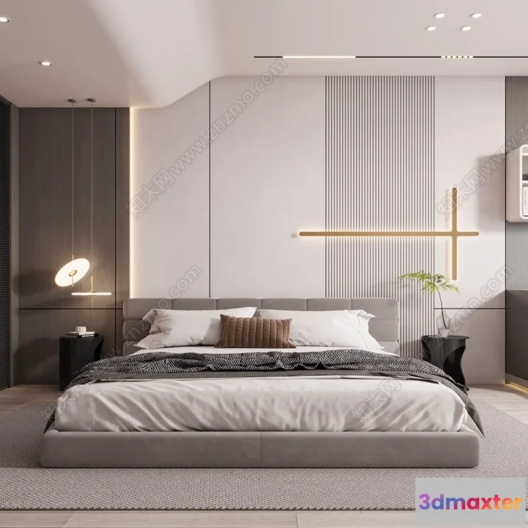 1388399 - Bedroom - 3D Interior Scenes - Modern Style - 3D Models - 054 3D Max