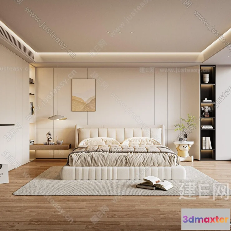 1388939 - Bedroom - 3D Interior Scenes - Modern Style - 3D Models - 062 3D Max