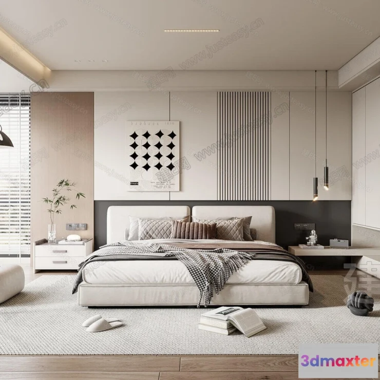 1389071 - Bedroom - 3D Interior Scenes - Modern Style - 3D Models - 064 3D Max