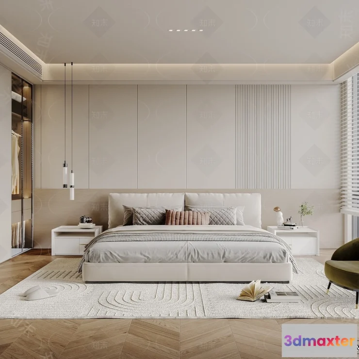 1389400 - Bedroom - 3D Interior Scenes - Modern Style - 3D Models - 069 3D Max