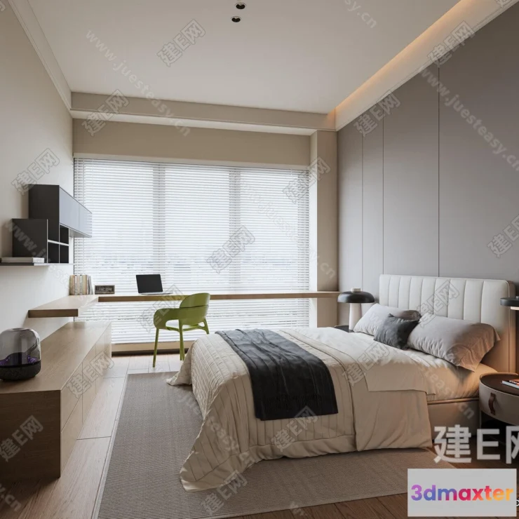 1389465 - Bedroom - 3D Interior Scenes - Modern Style - 3D Models - 070 3D Max