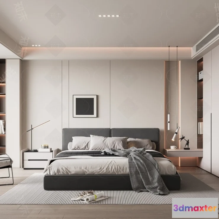 1389600 - Bedroom - 3D Interior Scenes - Modern Style - 3D Models - 072 3D Max