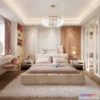 1389708 - Bedroom - 3D Interior Scene - French Style - 044 3D Max