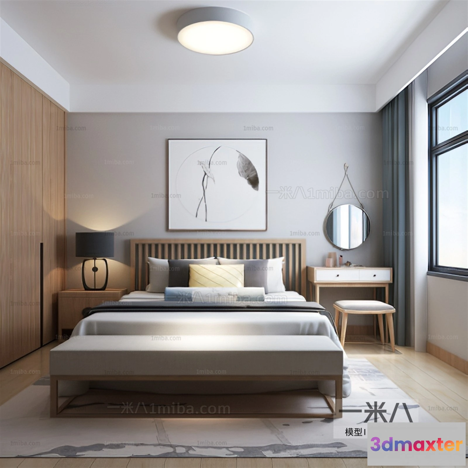 1389809 - Bedroom - 3D Interior Scene - Luxury Style - 115 3D Max