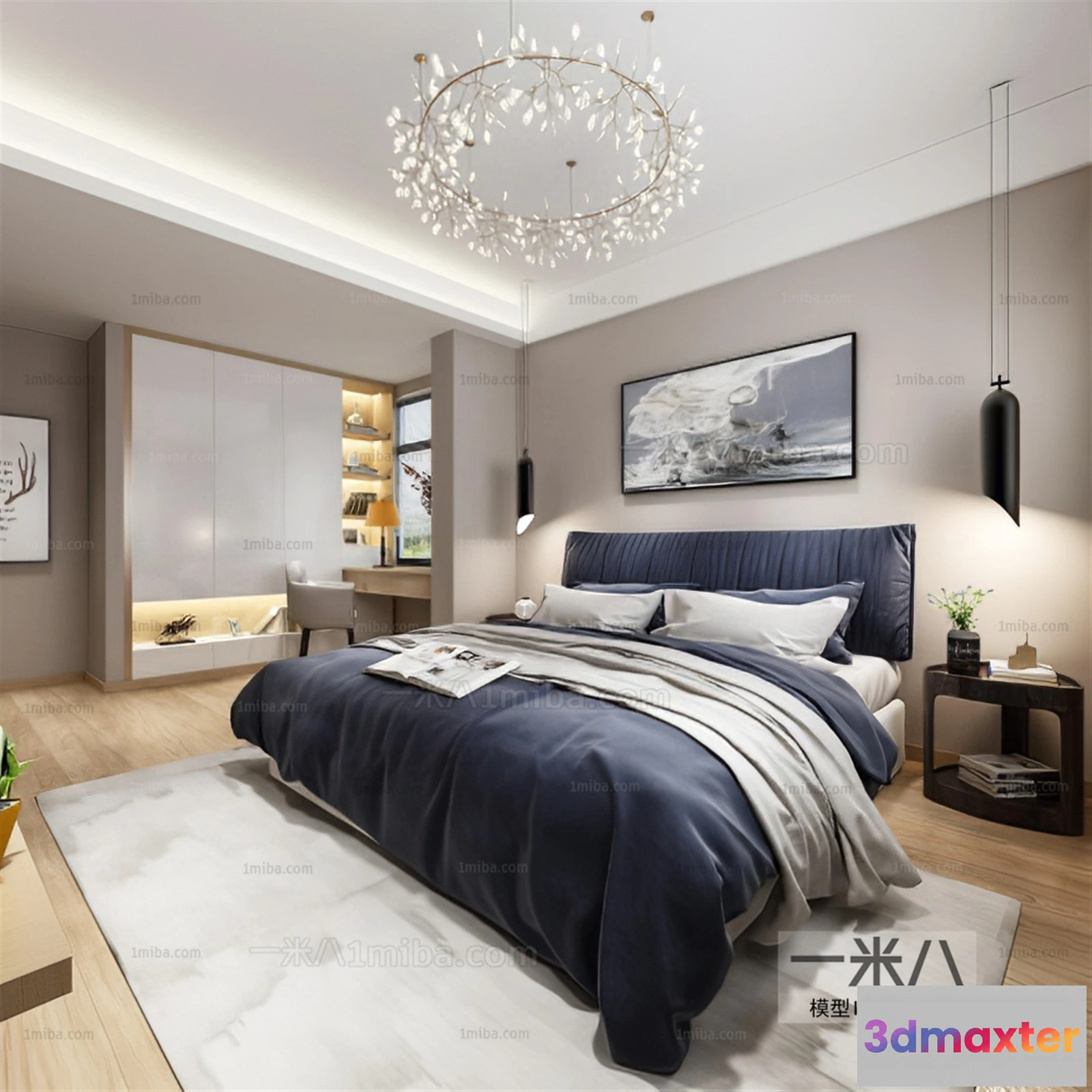1389873 - Bedroom - 3D Interior Scene - Luxury Style - 116 3D Max