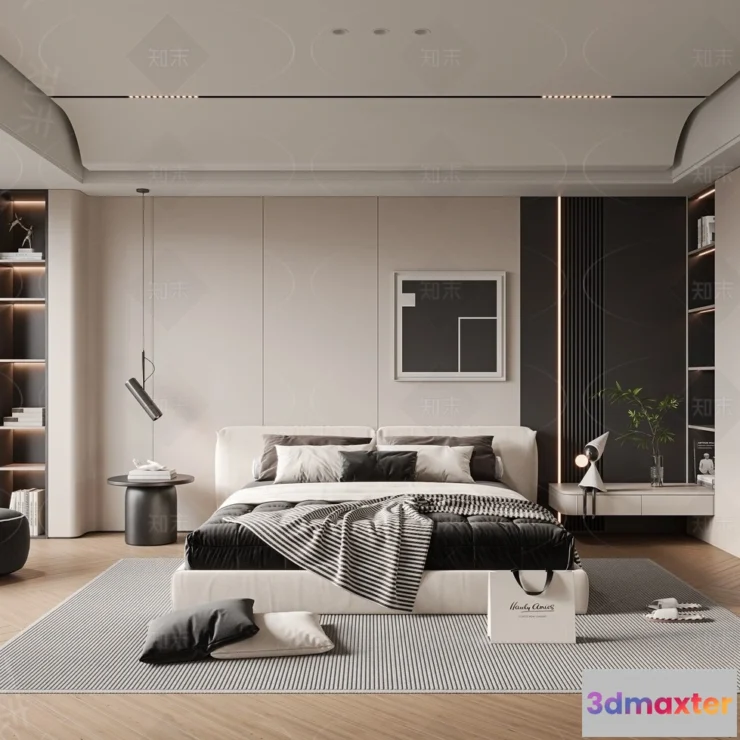 1389900 - Bedroom - 3D Interior Scenes - Modern Style - 3D Models - 077 3D Max