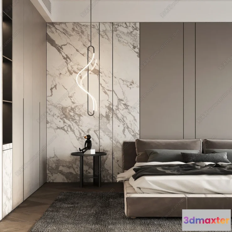 1390377 - Bedroom - 3D Interior Scenes - Modern Style - 3D Models - 084 3D Max