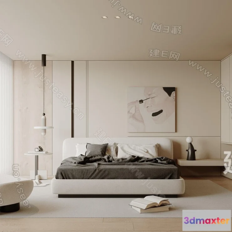 1390444 - Bedroom - 3D Interior Scenes - Modern Style - 3D Models - 085 3D Max