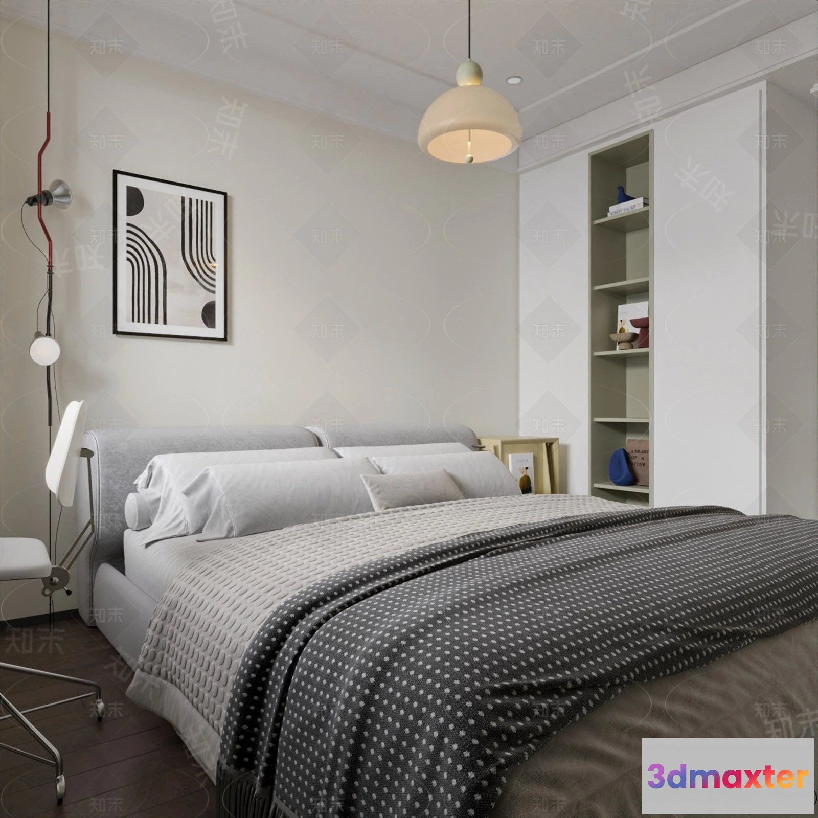 1390701 - Bedroom - 3D Interior Scenes - Modern Style - 3D Models - 089 3D Max