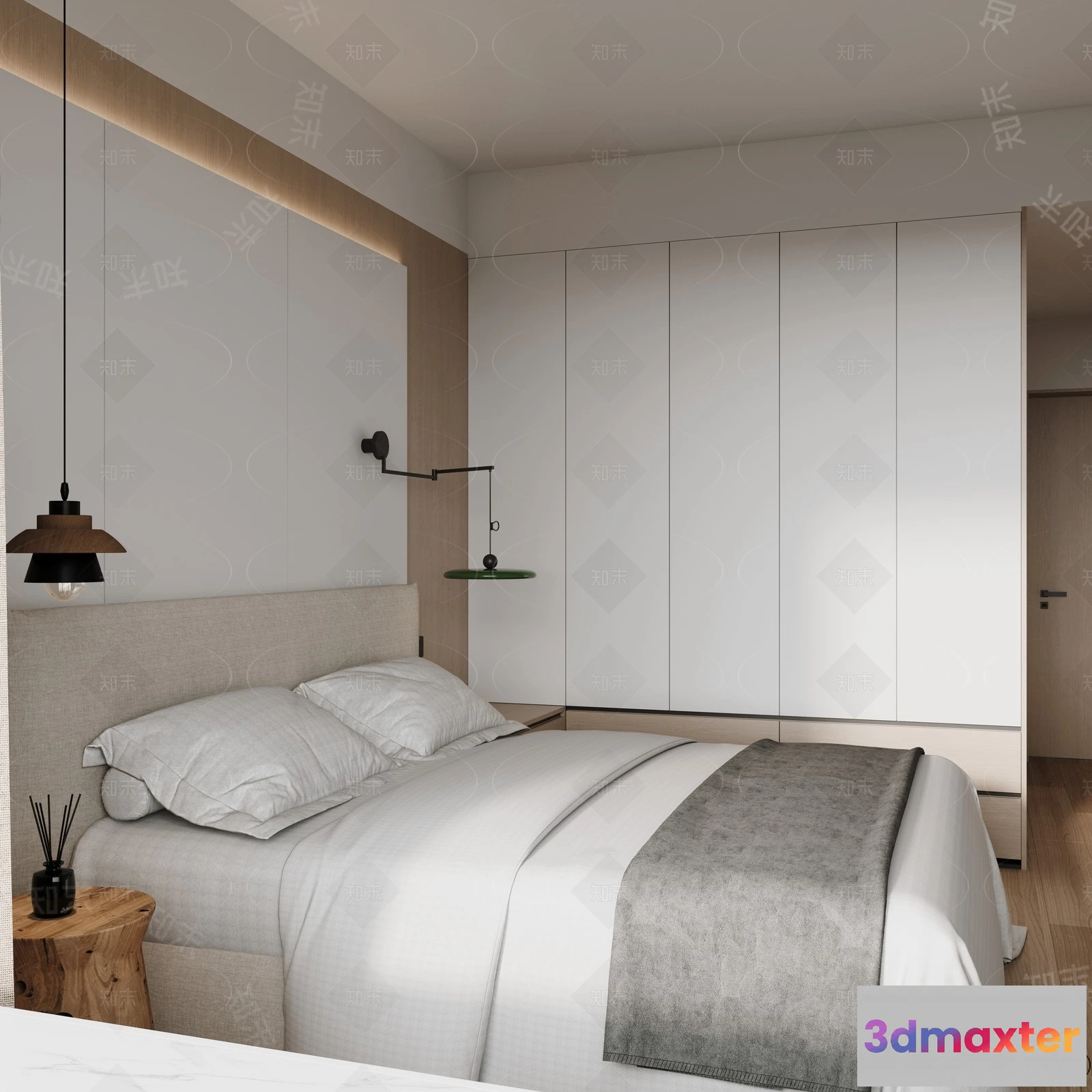 1390829 - Bedroom - 3D Interior Scenes - Modern Style - 3D Models - 091 3D Max