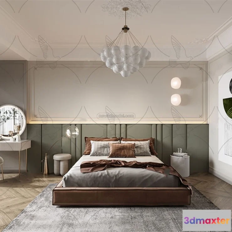 1391345 - Bedroom - 3D Interior Scene - French Style - 069 3D Max