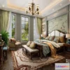 1391476 - Bedroom 3D Interior Scene - American Style - 011 3D Max