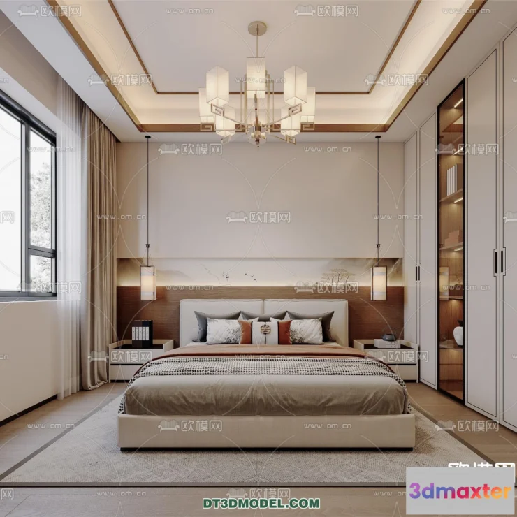 1514718 - Bedroom - Chinese Style - 3D Model For Interior Design - 529 3D Max