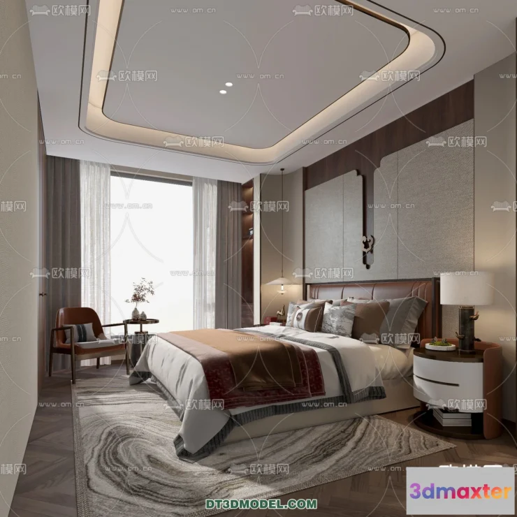 1514728 - Bedroom - Chinese Style - 3D Model For Interior Design - 534 3D Max
