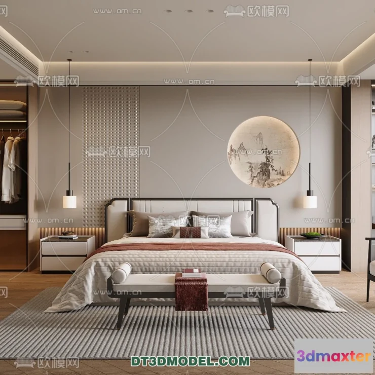 1514730 - Bedroom - Chinese Style - 3D Model For Interior Design - 535 3D Max
