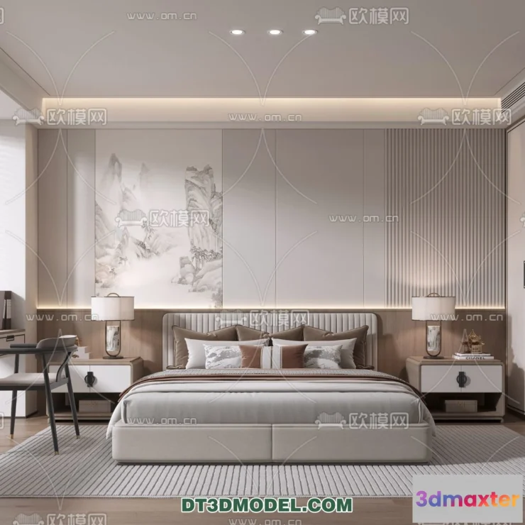 1514752 - Bedroom - Chinese Style - 3D Model For Interior Design - 546 3D Max