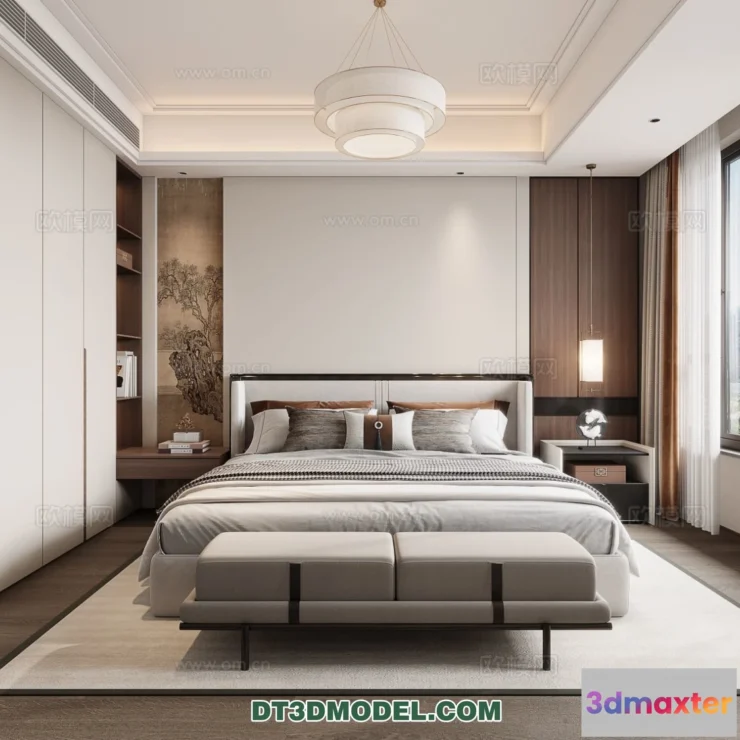 1514756 - Bedroom - Chinese Style - 3D Model For Interior Design - 548 3D Max