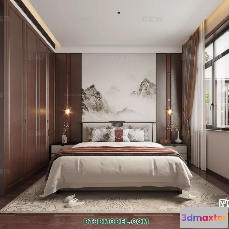 1514760 - Bedroom - Chinese Style - 3D Model For Interior Design - 550 3D Max