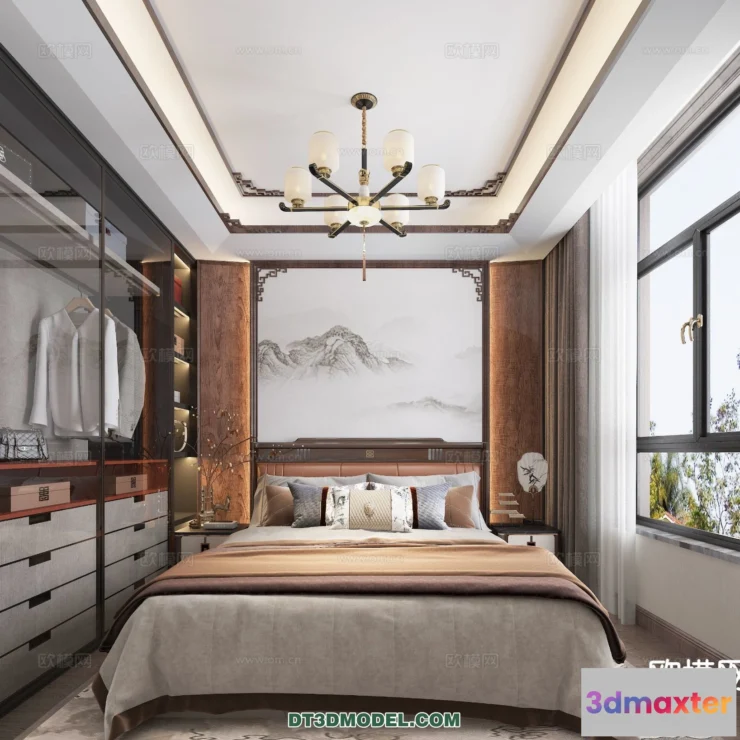 1514764 - Bedroom - Chinese Style - 3D Model For Interior Design - 552 3D Max