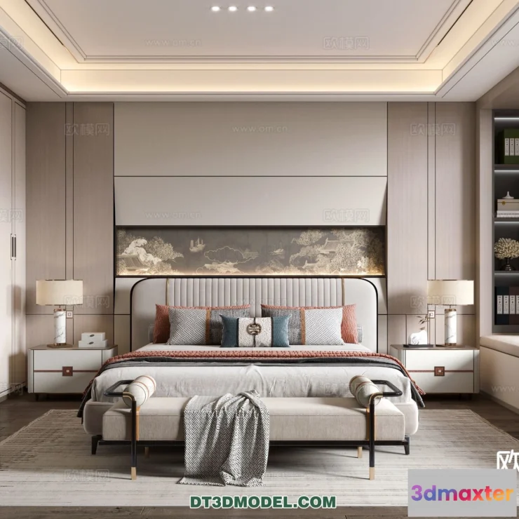 1514766 - Bedroom - Chinese Style - 3D Model For Interior Design - 553 3D Max