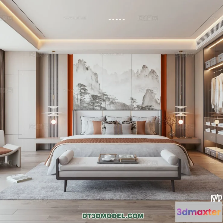 1514768 - Bedroom - Chinese Style - 3D Model For Interior Design - 554 3D Max