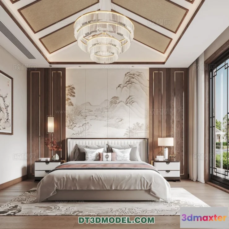1514776 - Bedroom - Chinese Style - 3D Model For Interior Design - 558 3D Max