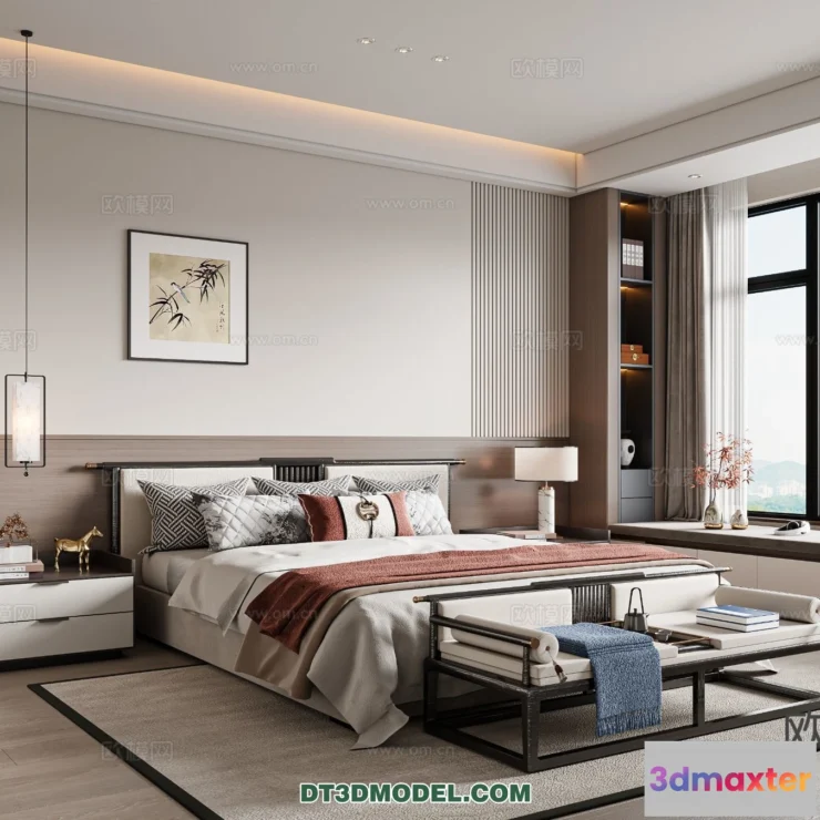 1514778 - Bedroom - Chinese Style - 3D Model For Interior Design - 559 3D Max