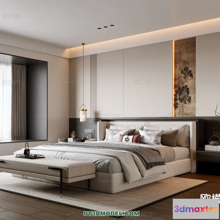 1514780 - Bedroom - Chinese Style - 3D Model For Interior Design - 560 3D Max