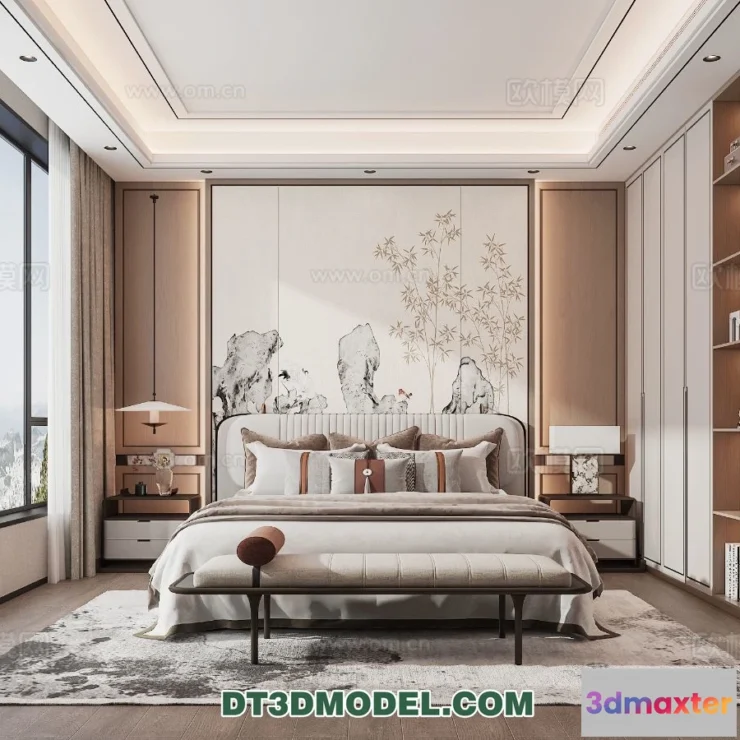 1514784 - Bedroom - Chinese Style - 3D Model For Interior Design - 562 3D Max