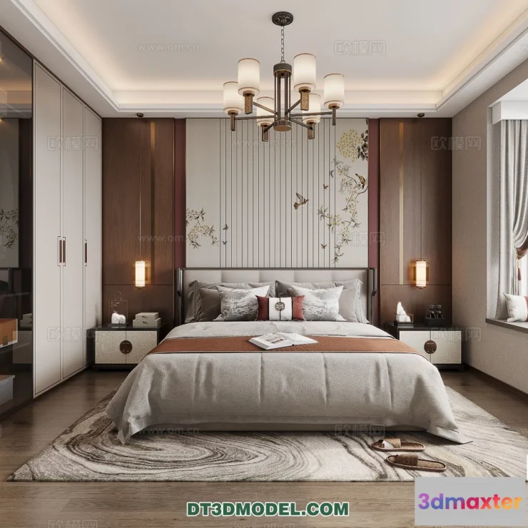 1514786 - Bedroom - Chinese Style - 3D Model For Interior Design - 563 3D Max