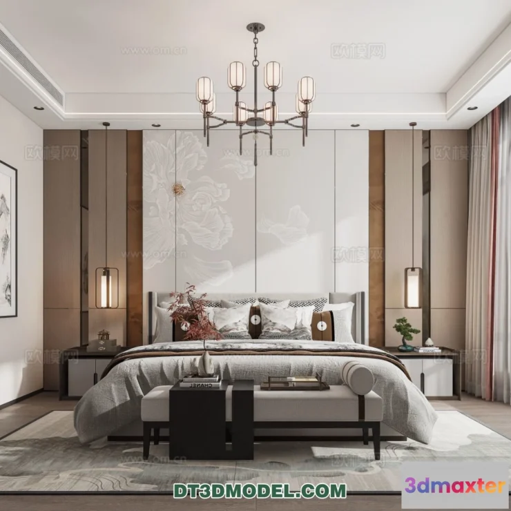 1514788 - Bedroom - Chinese Style - 3D Model For Interior Design - 564 3D Max