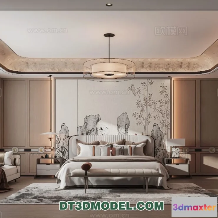 1514790 - Bedroom - Chinese Style - 3D Model For Interior Design - 565 3D Max