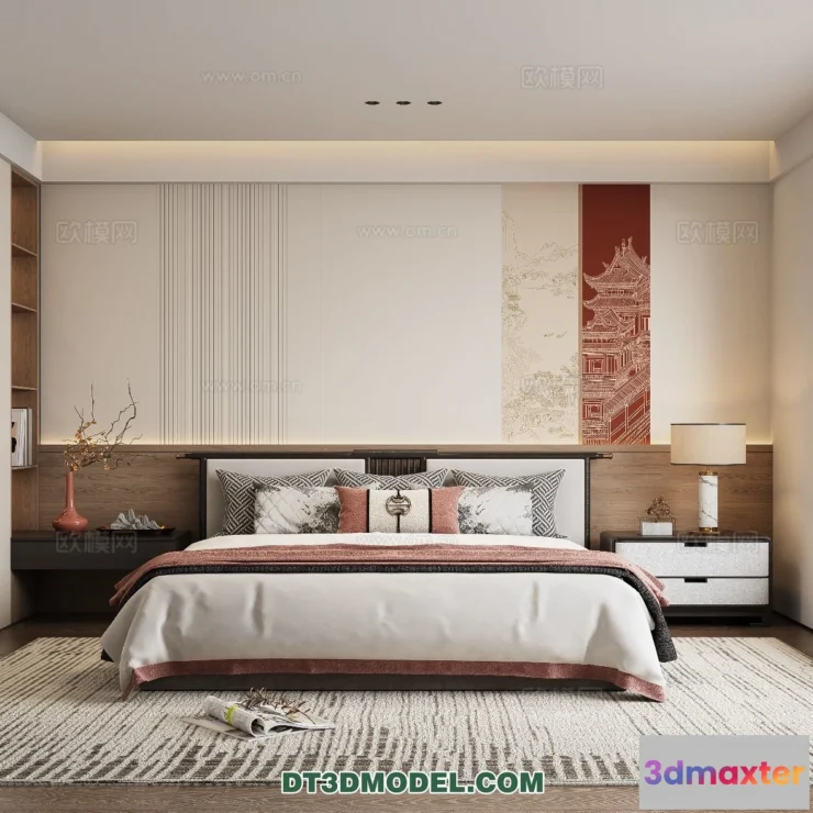1514792 - Bedroom - Chinese Style - 3D Model For Interior Design - 566 3D Max