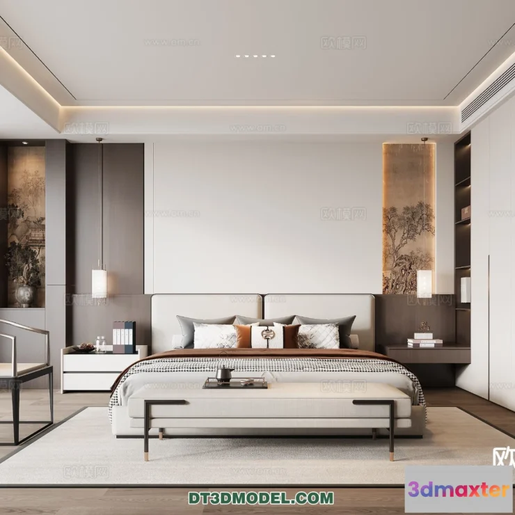 1514798 - Bedroom - Chinese Style - 3D Model For Interior Design - 569 3D Max